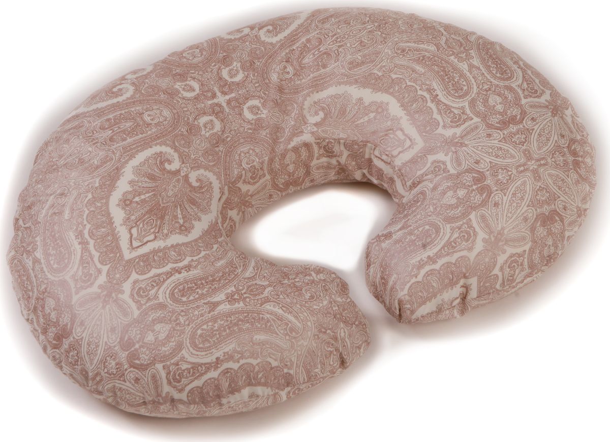 Body Pillow Подушка для кормящих и беременных Рогалик с наволочкой цвет белый коричневый 70 х 90 см