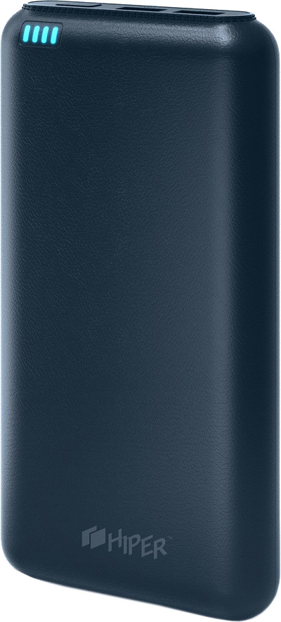 HIPER SP20000, Indigo внешний аккумулятор (20000 мАч)SP20000 INDIGO HIPER SP20000, Indigo внешний аккумулятор (20000 мАч)SP20000 INDIGOВо внешнем аккумуляторе Hiper Power bank серии SP используются высококачественные литий-ионные аккумуляторы. Устройство отличается современным дизайном, корпус выполнен из пластика с имитацией под натуральную кожу. Устройство обладает электронной системой защиты от перезарядки и коротких замыканий. Полного заряда данной батареи в среднем хватает, чтобы полностью зарядить 10 смартфонов. Для удобства пользователя устройство оснащено micro-USB кабелем. Внешний аккумулятор совместим со всеми современными цифровыми устройствами, получающими питание от USB. Для использования с устройствами, имеющими разъем зарядки отличный от micro-USB, потребуется оригинальный кабель поставляемый в комплекте с вашим устройством. Модель оснащена USB-портом с max током 2.1А.