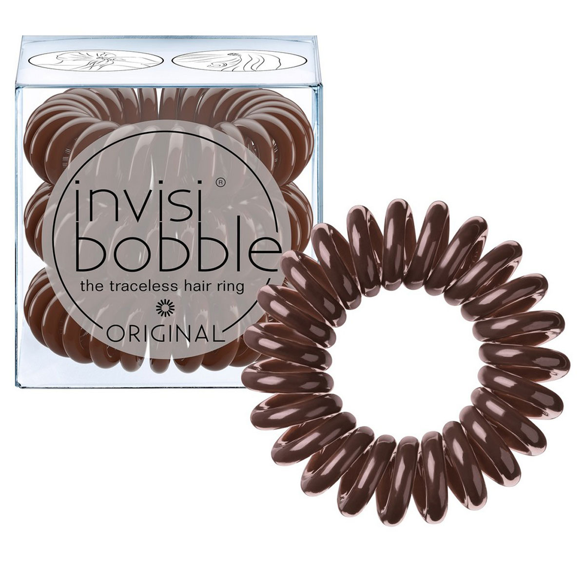 Invisibobble Резинка-браслет для волос Original Pretzel Brown, 3 шт