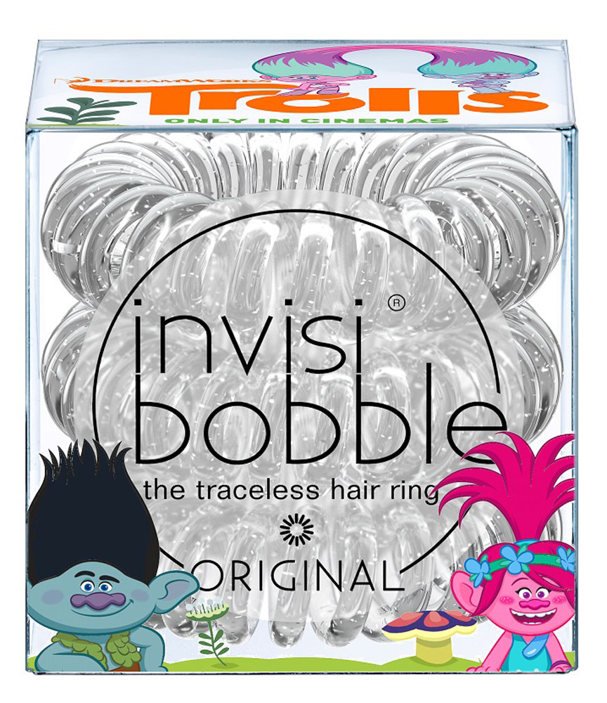 Резинка-браслет для волос Invisibobble Original Trolls, 3 шт