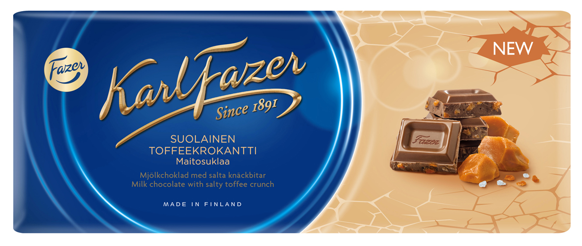 Karl Fazer молочный шоколад с крошкой соленой карамели, 200 г5861 Karl Fazer молочный шоколад с крошкой соленой карамели, 200 г5861Невероятное сочетание превосходного молочного шоколада и мягкой сливочной карамели с солью.