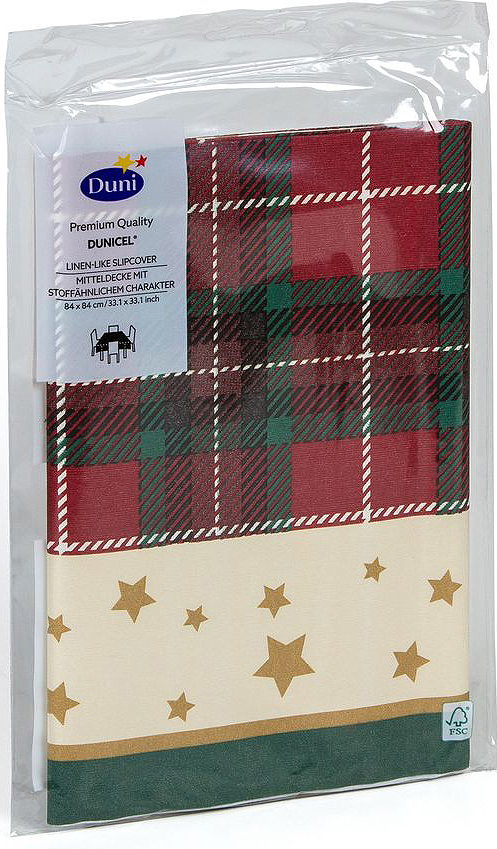 Скатерть одноразовая Dunicel Tartan, наперон, цвет: красный, 84 х 84 см174911 Скатерть одноразовая Dunicel Tartan, наперон, цвет: красный, 84 х 84 см174911Скатерть бумажная одноразовая DUNI выполнена из высокачественной бумаги, оформлена оригинальным узором. Бумажная скатерть будет незаменимым аксессуаром при оформлении праздников, организации пикников на природе, детских мероприятиях.
