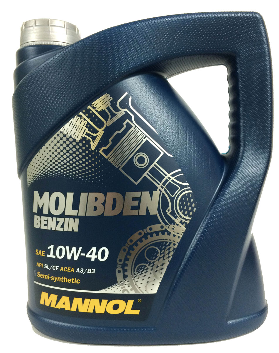 Масло моторное MANNOL Molibden Benzin, 10W-40, полусинтетическое, 4 л1121 Масло моторное MANNOL Molibden Benzin, 10W-40, полусинтетическое, 4 л1121Моторное масло Mannol Molibden Benzin - универсальное всесезонное полусинтетическое моторное масло, предназначенное для новых поколений всех типов двигателей. Эффективно снижает износ на всех режимах работы двигателя за счет формирования на сопряженных поверхностях трения уникальной защитной пленки, выдерживающей экстремальные нагрузки. Исключает задир. Обладает оптимальными низкотемпературными характеристиками. Отличается стабильной вязкостью в течение всего срока эксплуатации. Предотвращает угар масла. Продукт имеет допуски / соответствует спецификациям / продуктам: ACEA A3/B3.Вязкость при -25°C: 7000 CP. Вязкость при 100°C: 13,6 CSt. Вязкость при 40°C: 94,2 CSt. Индекс вязкости: 146. Плотность при 15°C: 878 kg/m3. Температура вспышки COC: 226 °C. Температура застывания: -30 °C. Щелочное число: 8 gKOH/kg. Товар сертифицирован.