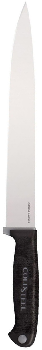 Нож кухонный Cold Steel Slicer Knife, длина лезвия 22,8 смCS/59KSSLZ Нож кухонный Cold Steel Slicer Knife, длина лезвия 22,8 смCS/59KSSLZКухонный нож Cold Steel Slicer Knife - незаменимый помощник на вашей кухне. Лезвие, изготовленное из стали, более стойкое к воздействию кислот, содержащихся в продуктах, более гигиенично и не подвержено коррозии. Кроме того, лезвие из стали сохраняет остроту дольше, чем другие ножи.Легкая, отлично сбалансированная и приятная на ощупь рукоятка, изготовлена из качественного кратона. Модель удобна в использовании. Общая длина ножа: 22,8 см.Толщина лезвия: 2 мм.