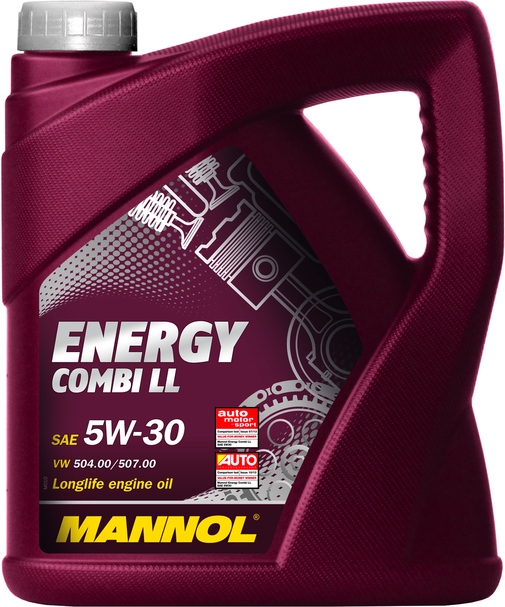 Моторное масло MANNOL Energy Combi LL, 5W-30, API SN/CF, синтетическое, 4 лSATURN CANCARD Моторное масло MANNOL Energy Combi LL, 5W-30, API SN/CF, синтетическое, 4 лSATURN CANCARDMANNOL Energy Combi LL – всесезонное синтетическое моторное масло, разработанное для современных бензиновых и турбодизельных двигателей с насос-форсунками. Обеспечивает высокую прокачиваемость при холодном старте. Обладает оптимальной вязкостью в широком диапазоне температур. Эффективно защищает от износа и обеспечивает исключительную чистоту деталей двигателя. Применяется в двигателях с увеличенным интервалом замены масла (Long Life) и без него. Кроме двигателей VW PDU без сервиса LongLife (WIV). Кроме двигателей V10 DPU в модели Phaeton до февраля 2006 и двигателей R5 PDU в модели Touareg до декабря 2006,Допуски и соответствия ACEA C3, VW 504.00/507.00, MB 229.51, BMW Longlife-04