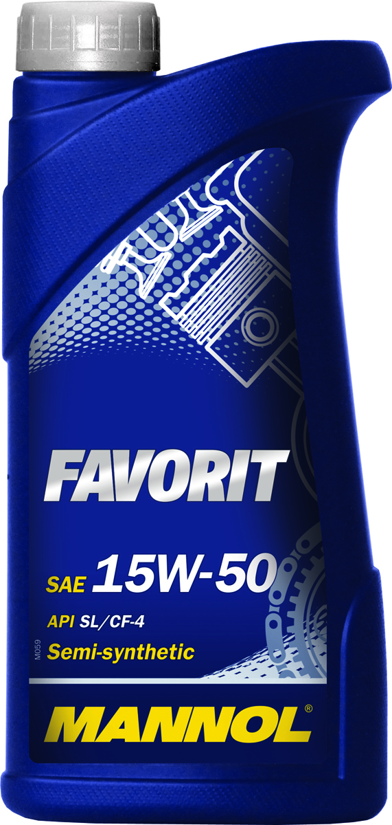 Масло моторное MANNOL Favorit, 15W-50, полусинтетическое, 1 л1134 Масло моторное MANNOL Favorit, 15W-50, полусинтетическое, 1 л1134Моторное масло Mannol Favorit - универсальное всесезонное полусинтетическое моторное масло, разработанное для всех типов бензиновых и дизельных двигателей с турбонаддувом и без. Гарантирует надежное смазывание деталей двигателя при экстремальных нагрузках. Предотвращает образование низкотемпературных отложений, обеспечивая оптимальное маслоснабжение деталей двигателя. Содержит малозольный пакет присадок, способствующий продлению рабочего ресурса катализатора дожига отработавших газов.Допуски и соответствия ACEA A3/B3, VW 501.01/505.00.Вязкость при -25°C: 7000 CP. Вязкость при 100°C: 16,5 CSt.Вязкость при 40°C: 126,4 CSt.Индекс вязкости: 140.Плотность при 15°C: 891 kg/m3.Температура вспышки COC: 224 °C.Температура застывания: -25 °C.Щелочное число: 7,4 gKOH/kg.Товар сертифицирован.