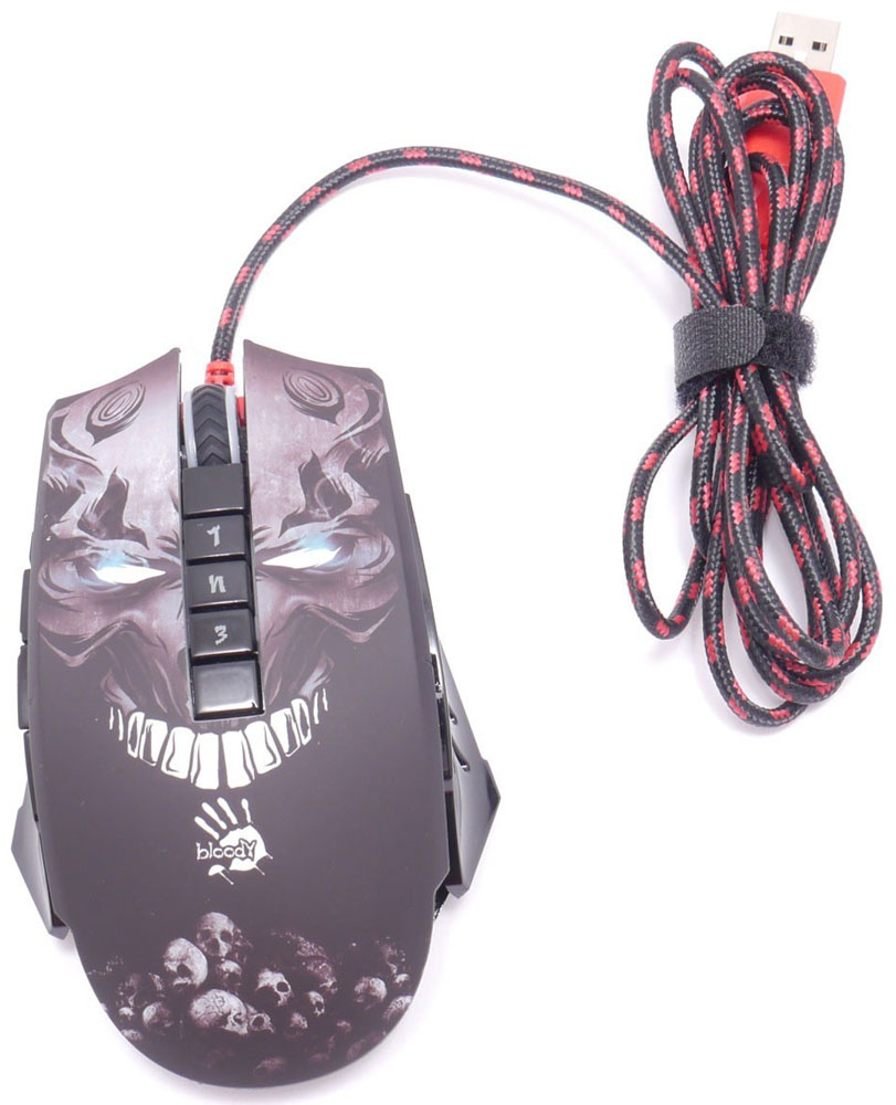 A4Tech Bloody P85, Black игровая мышьP85 A4Tech Bloody P85, Black игровая мышьP85Мышь A4Tech Bloody P85 - вне конкуренции! С ее помощью вы можете реагировать быстрее и всегда быть на шаг впереди своих противников.Молниеносное время отклика - 0.2 мс! Уникальная долговечность - более 20 миллионов нажатий. Отсутствие металлического дребезжания при нажатии. Жизненный цикл оптического скролла - свыше 1 миллиона оборотов.Возможность установки индивидуальной RGB-подсветки открывает вам мир экстремальных возможностей персонализации. Каждый тип настраивается с помощью ПО Bloody 6 и имеет 16.8 миллионов цветовых вариантов.Технология автоматической настройки частоты кадров с низким энергопотреблением и более точным позиционированием курсора. Высокое разрешение 5000 CPI подойдет для любых типов экранов - 720P/1080P/2K/4K/5K.3 режима стрельбы для левой кнопки. Используйте кнопки 1, N, 3 для выбора оптимального режима стрельбы. 6 мощных снайперских режимов для любых игровых ситуаций.Металлические ножки XGlide - прочные, чувствительные, без износа, устраняют трение практически на любой поверхности.Инновационная и уникальная система 4 Core (Low, High, Ultra и Extreme) позволяет играть в MMO, RPG, FPS и другие игры с истинным наслаждением.