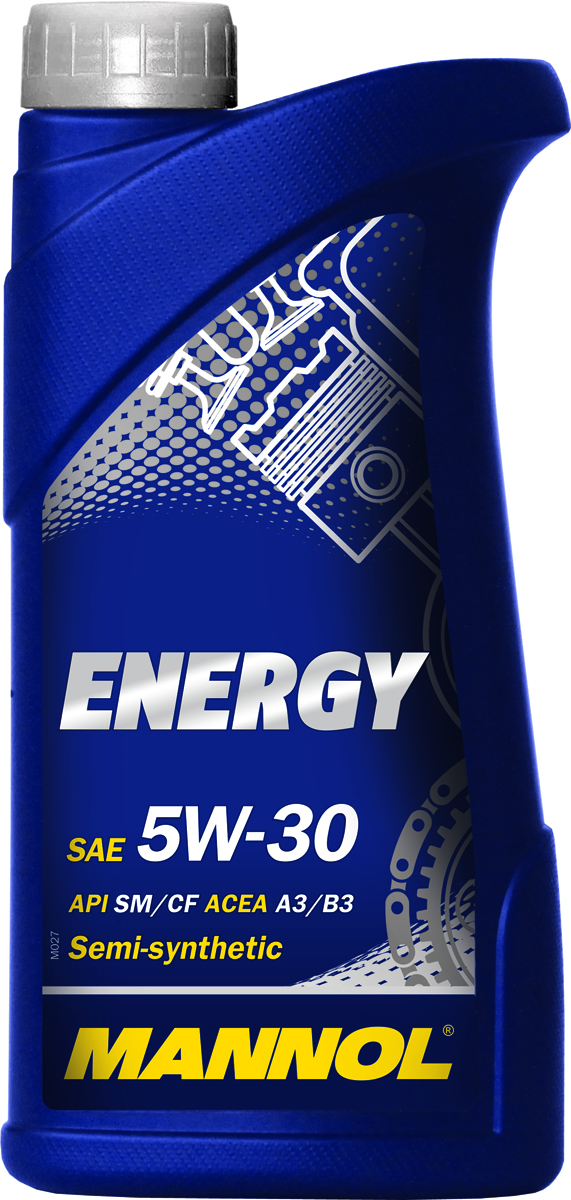 Масло моторное MANNOL Energy, 5W-30, синтетическое, 1 л4023 Масло моторное MANNOL Energy, 5W-30, синтетическое, 1 л4023Моторное масло MANNOL Energy 5W-30 – универсальное всесезонное полусинтетическое моторное масло, предназначенное для современных бензиновых и дизельных двигателей с турбонаддувом и без. Разработано с использованием специальной новой уникальной технологии снижения износа. Моторное масло MANNOL Energy обеспечивает высокую степень защиты. Гарантирует исключительную чистоту деталей двигателя. Эффективно экономит топливо. MANNOL Energy – это надежная работа двигателя в условиях высоких нагрузок, скоростей и частой смены температур.Допуски и соответствия ACEA A3/B4, VW 502.00/505.00, MB 229.3.Вязкость при -30°C: 5240 CP. Вязкость при 100°C: 11,18 CSt.Вязкость при 40°C: 66,37 CSt.Индекс вязкости: 161.Плотность при 15°C: 852 kg/m3.Температура вспышки COC: 224 °C.Температура застывания: -45 °C.Щелочное число: 8,22 gKOH/kg.Товар сертифицирован.