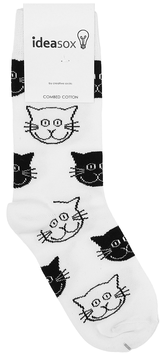 Носки женские Kawaii Factory Котики, цвет: белый, черный. 2006000057301. Размер 36/382006000057301 Носки женские Kawaii Factory Котики, цвет: белый, черный. 2006000057301. Размер 36/382006000057301Носки Kawaii Factory изготовлены из качественного материала на основе хлопка. Модель имеет мягкую эластичную резинку. Носки хорошо держат форму и обладают повышенной воздухопроницаемостью.