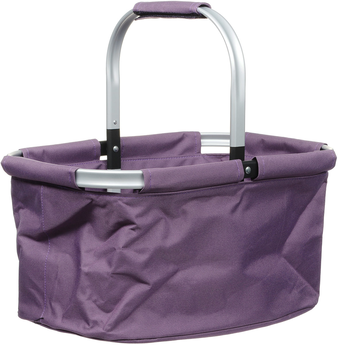 Корзина для покупок Tescoma Shop!, складная, цвет: темно-сиреневый, 30 х 46 х 23 см. 906160906160_темно-сиреневый Корзина для покупок Tescoma Shop!, складная, цвет: темно-сиреневый, 30 х 46 х 23 см. 906160906160_темно-сиреневыйКорзина для покупок Tescoma Shop! изготовлена из высококачественного синтетического материала с прочным алюминиевым каркасом. Изделие снабжено удобным карманом на молнии и пластиковым карабином, легко складывается и раскладывается. Разложенная корзина идеально держит форму, каркас закрепляется с помощью прочной липучки. Корзина отлично подходит для покупок, пикников, пляжа. В сложенном состоянии занимает минимум места. Грузоподъемность: 20 кг. Размер в разложенном виде (без учета ручки): 30 х 46 х 23 см. Размер в разложенном виде (с учетом ручки): 30 х 46 х 45 см. Размер в сложенном виде: 30 х 46 х 2 см.
