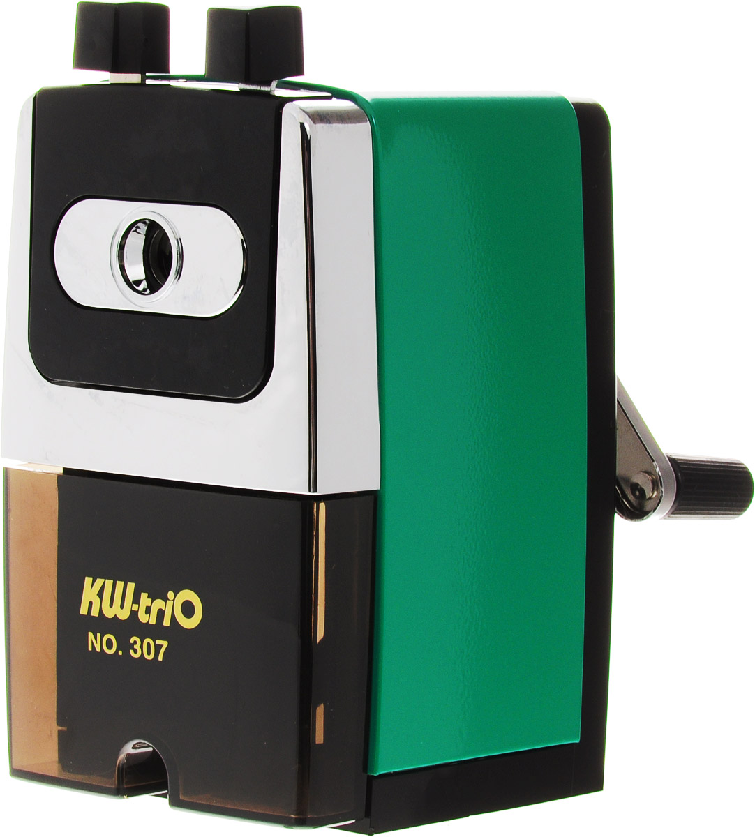 KW-trio Точилка 307A цвет зеленый307Agrn KW-trio Точилка 307A цвет зеленый307AgrnТочилка KW-trio 307A хорошо точит любые карандаши.Она пригодится любому студенту или школьнику. Максимальный диаметр карандаша до 8мм.также точилка оснащена контейнером для стружки и струбцина для крепления к столу.