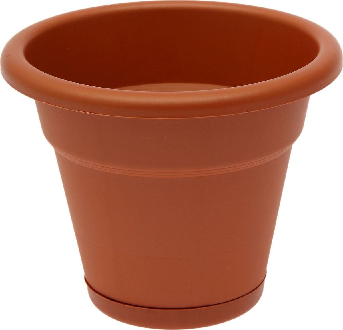 Горшок для цветов Simple Garden, с нижним поливом, цвет: терракотовый, 3,5 л1915477 Горшок для цветов Simple Garden, с нижним поливом, цвет: терракотовый, 3,5 л1915477Любой, даже самый современный и продуманный интерьер будет незавершённым без растений. Они не только очищают воздух и насыщают его кислородом, но и украшают окружающее пространство. Такому полезному члену семьи просто необходим красивый и функциональный дом! Мы предлагаем #name#! Оптимальный выбор материала — пластмасса! Почему мы так считаем?Малый вес. С лёгкостью переносите горшки и кашпо с места на место, ставьте их на столики или полки, не беспокоясь о нагрузке. Простота ухода. Кашпо не нуждается в специальных условиях хранения. Его легко чистить — достаточно просто сполоснуть тёплой водой. Никаких потёртостей. Такие кашпо не царапают и не загрязняют поверхности, на которых стоят. Пластик дольше хранит влагу, а значит, растение реже нуждается в поливе. Пластмасса не пропускает воздух — корневой системе растения не грозят резкие перепады температур. Огромный выбор форм, декора и расцветок — вы без труда найдёте что-то, что идеально впишется в уже существующий интерьер. Соблюдая нехитрые правила ухода, вы можете заметно продлить срок службы горшков и кашпо из пластика:всегда учитывайте размер кроны и корневой системы (при разрастании большое растение способно повредить маленький горшок)берегите изделие от воздействия прямых солнечных лучей, чтобы горшки не выцветалидержите кашпо из пластика подальше от нагревающихся поверхностей. Создавайте прекрасные цветочные композиции, выращивайте рассаду или необычные растения.