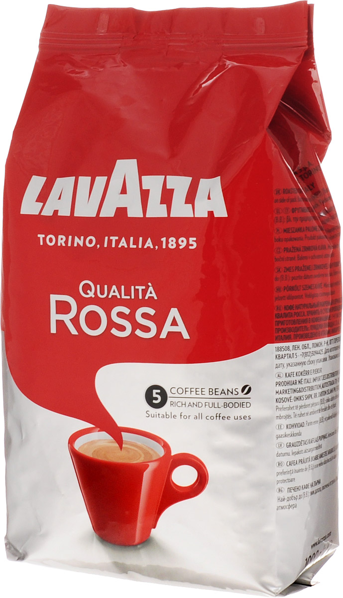 Lavazza Qualita Rossa кофе в зернах, 1 кг3590 Lavazza Qualita Rossa кофе в зернах, 1 кг3590Классический ароматный итальянский кофе Lavazza Qualita Rossа создан для любителей крепкого вкуса. Его можно попробовать не только дома, но и в многочисленных ресторанах по всему миру. Кофе обладает легкой горчинкой с небольшой пенкой. Идеальный купаж бразильской высокогорной арабики (40%) и африканской робусты (60%) дает мягкий и насыщенный вкус.Уважаемые клиенты! Обращаем ваше внимание на то, что упаковка может иметь несколько видов дизайна. Поставка осуществляется в зависимости от наличия на складе.