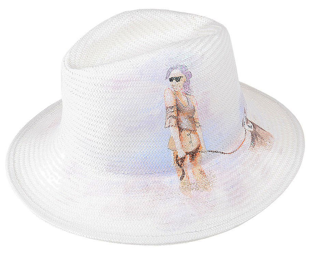 Шляпа женская Dispacci, цвет: белый. 51967. Размер 56/58