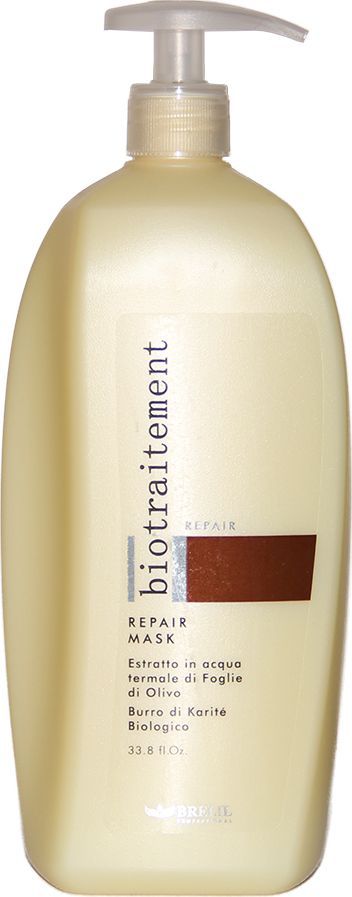 Brelil Bio Traitement Repair Mask Восстанавливающая маска 1000 млB062805 Brelil Bio Traitement Repair Mask Восстанавливающая маска 1000 млB062805Восстанавливающая маска от Brelil Professional, предназначена для эффективного восстановления структуры волоса и нормализации его гидробаланса. Придает блеск и эластичность, заряжает энергией и силой Ваши волосы.Содержит керамид A2 и протеины риса.