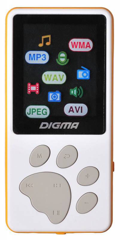 Digma S3 4Gb, White Orange MP3-плеер