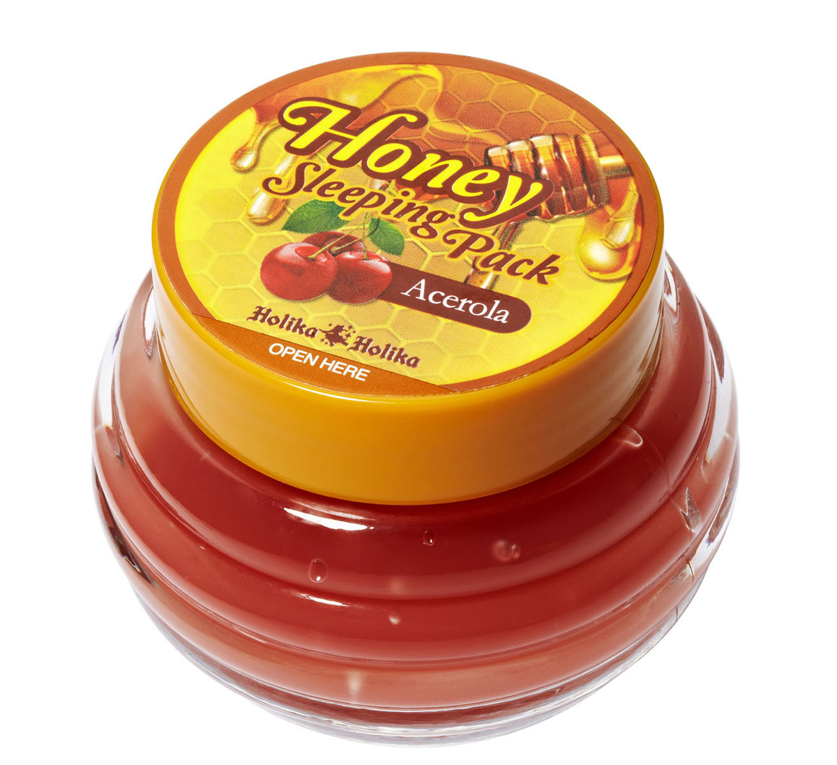 Holika Holika Ночная медовая маска с барбадосской вишней, 90 мл,20011371 Holika Holika Ночная медовая маска с барбадосской вишней, 90 мл,20011371Ночная медовая маска с экстрактом ягод ацеролы (барбадосской вишни), которая содержит витамин С, способствует обновления кожи, осветляет, выравнивает тон, придает свежесть и сияние.