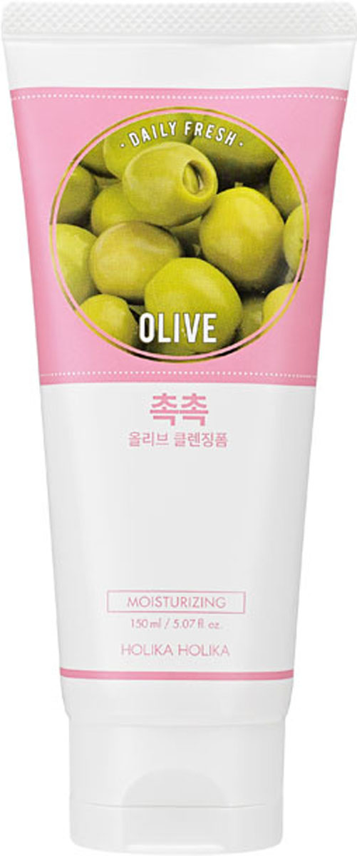 Holika Holika Очищающая пенка для лица Дэйли Фреш, олива, увлажняющая, 150 мл,20018002 Holika Holika Очищающая пенка для лица Дэйли Фреш, олива, увлажняющая, 150 мл,20018002Пенка для мягкого очищения кожи без раздражения. Средство содержит ферментированный экстракт оливы, благодаря чему активно увлажняется и омолаживаются кожа. Пенка содержит большое количество антиоксидантов и витамина Е, благодаря чему уменьшаются уже имеющиеся морщинки.