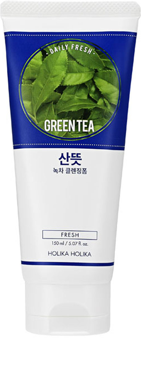 Holika Holika Очищающая пенка для лица Дэйли Фреш, зеленый чай, для проблемной кожи, 150 мл,20018012 Holika Holika Очищающая пенка для лица Дэйли Фреш, зеленый чай, для проблемной кожи, 150 мл,20018012Пенка для мягкого очищения кожи без раздражения. Средство содержит ферментированный экстракт зеленого чая, благодаря чему оказывает противовоспалительное действие, уменьшает отечность. Кроме того, способствует уменьшению излишнего образования кожного себума.
