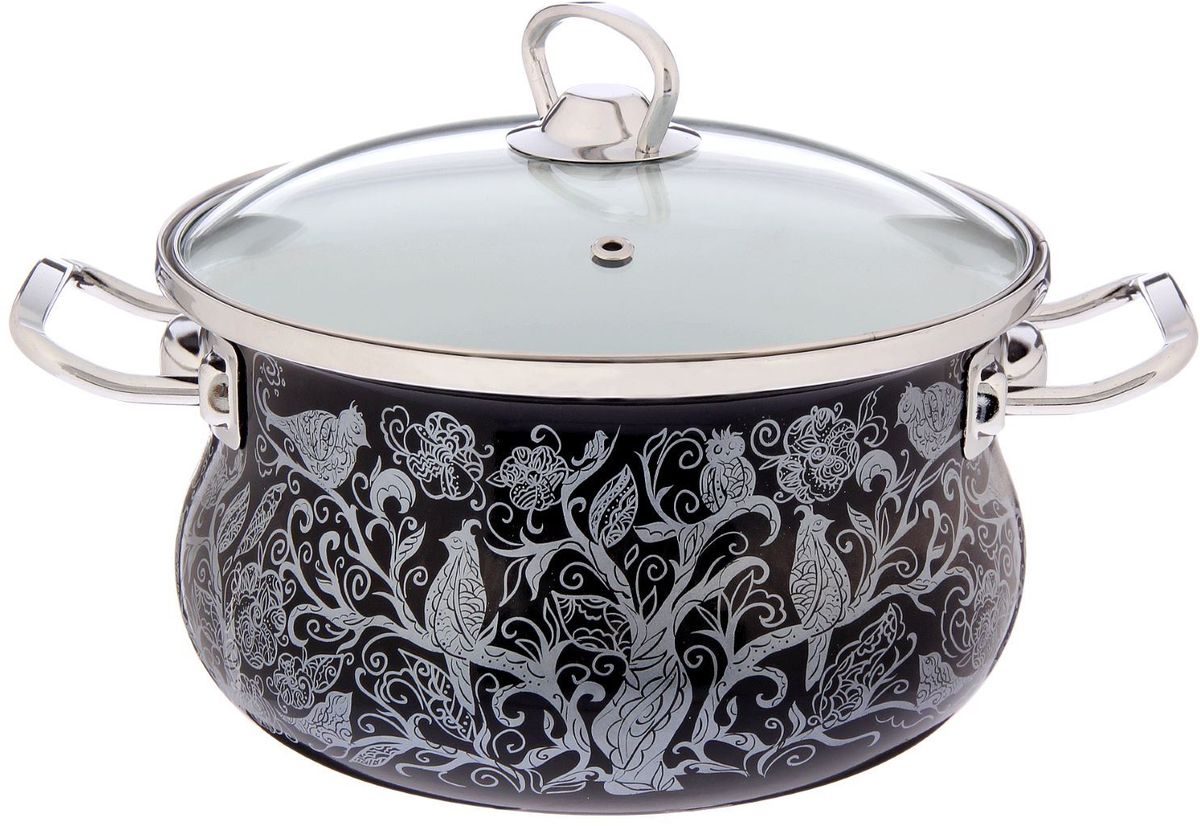 Кастрюля Epos Лунная сказка, с крышкой, 2,5 л2293385 Кастрюля Epos Лунная сказка, с крышкой, 2,5 л2293385Эмалированная кастрюля пригодится вам для быстрого приготовления разных типов блюд. Такая посуда подходит для домашнего и профессионального использования.Кастрюля цилиндрическая — помощь на кухне на долгие годы.Достоинства:посуда быстро и равномерно нагревается;корпус стоек к ржавчине;изделие легко отмывается в посудомоечной машине.Благодаря приятным цветам кастрюля удачно впишется в любой дизайн интерьера. Наилучшее качество покрытия достигается за счёт того, что посуда проходит обжиг при температуре до 800 градусов.Чтобы предмет сохранял наилучшие эксплуатационные свойства, соблюдайте правила ухода:избегайте ударов и падений;не пользуйтесь высокоабразивными чистящими средствами;не допускайте резких перепадов температуры.Посуда подходит для долговременного хранения пищи.