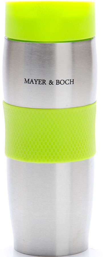 Термокружка Mayer & Boch, 380 мл. 2663126631 Термокружка Mayer & Boch, 380 мл. 2663126631Термокружка Mayer & Boch изготовлена из нержавеющей стали, не содержащей токсичных веществ. Двойные стенки дольше сохраняют напиток горячим и не обжигают руки. Надежная крышка с защитой от проливания обеспечит дополнительную безопасность. Крышка оснащена клапаном для питья. Основание имеет силиконовую вставку для предотвращения скольжения по поверхности. Оптимальный объем термокружки позволит взять с собой большую порцию горячего кофе или чая. Идеально подходит как для горячих, так и для холодных напитков. Такая кружка может быть использована во время отдыха, на работе, в путешествии, во время поездок в автомобиле.