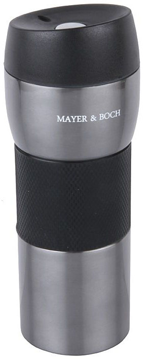 Термокружка Mayer&Boch, 450 мл. 2663326633 Термокружка Mayer&Boch, 450 мл. 2663326633Термокружка «MAYER & BOCH» изготовлена из нержавеющей стали, не содержащей токсичных веществ. Двойные стенки дольше сохраняют напиток горячим и не обжигают руки. Надежная закручивающаяся крышка с защитой от проливания обеспечит дополнительную безопасность. Крышка оснащена клапаном для питья. Основание имеет силикованную вставку для предотвращения скольжения по поверхности. Оптимальный объем термокружки позволит взять с собой большую порцию горячего кофе или чая. Идеально подходит как для горячих, так и для холодных напитков. Такая кружка может быть использована во время отдыха, на работе, в путешествии, во время поездок в автомобиле.