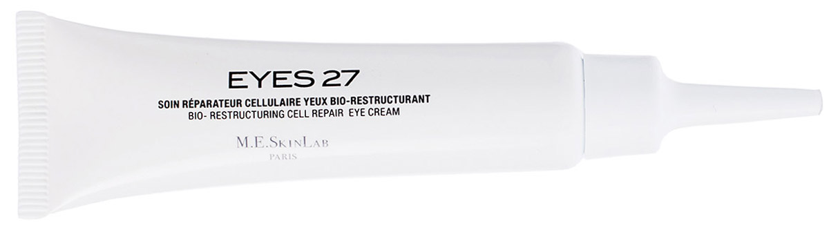 Cosmetics 27 Био-восстанавливающий крем Eyes 27 для области вокруг глаз, 15 млCM27005 Cosmetics 27 Био-восстанавливающий крем Eyes 27 для области вокруг глаз, 15 млCM27005Крем Eyes 27 – это корректор для области вокруг глаз, борющийся с признаками старения. Его эффективность и оригинальность заключаются в запатентованном комплексе MA2, комбинации 3 экстрактов центеллы азиатской натурального происхождения. Крем предназначен для ежедневного ухода за зрелой, сухой, чувствительной и аллергенной кожей. Подходит для применения до или после эстетического вмешательства.Крем восстанавливает, перестраивает ткани кожи, борется с морщинами. Комплекс для борьбы со свободными радикалами противостоит естественному износу молекул ДНК и старению кожи. Уменьшает объем мешков под глазами и осветляет цвет кругов под ними. Тонизирует и придает коже сияние. Крем также подходит для ухода за контуром губ. Он восстанавливает, тонизирует и увлажняет этот особо чувствительный участок, смягчает морщины.Крем подходит для всех типов кожи, особенно рекомендован для обезвоженной, сухой, уставшей и чувствительной кожи. Не содержит парабенов, феноксиэтанола, производных нефтехимии, силикона или ароматизаторов. Переносимость проверена дерматологическими и офтальмологическими тестами. Применение: как все продукты серии Cosmetics 27, продукт требует особой процедуры нанесения. Возьмите дозу, эквивалентную рисовому зернышку, для каждого глаза. Нанесите на нижнее веко. Нежно массируйте веки и область вокруг глаз для лучшего проникновения продукта. Завершите легкими давящими движениями из внутреннего угла глаза к наружному. Наносите утром и вечером.Характеристики:Объем: 15 мл. Артикул: CM27005. Производитель: Франция. Товар сертифицирован.