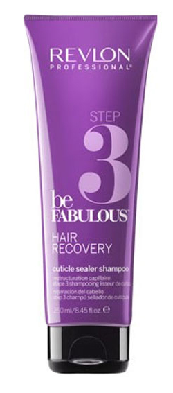 Revlon Professional Be Fabulous Hair Recovery Cuticle Sealer Shampoo Step 3 Шаг 3. Очищающий шампунь, запечатывающий кутикулу, 250 мл7222465000 Revlon Professional Be Fabulous Hair Recovery Cuticle Sealer Shampoo Step 3 Шаг 3. Очищающий шампунь, запечатывающий кутикулу, 250 мл7222465000Профессиональный шампунь для восстановления сухих и сильно поврежденных волос испанского бренда Revlon Professional. Представляет собой 3-й этап программы восстановления волос, запечатывает кутикулу волоса, продлевая эффект лечения. Содержит креатин, кератин, белки и бетаин.Применение: нанести небольшой объем очищающего шампуня, запечатывающего кутикулу, Revlon, вспенить, тщательно промыть теплой водой. Для достижения эффекта восстановленных здоровых волос рекомендуется дополнительное использование маски с кератином и кондиционера серии Be Fabulous Revlon.Объем: 250 мл