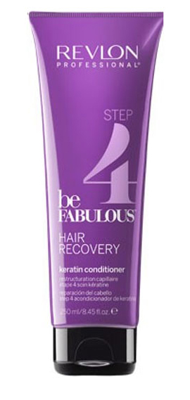Revlon Professional Be Fabulous Hair Recovery Keratin Conditioner Step 4 Шаг 4. Кондиционер с кератином, 250 мл7222467000 Revlon Professional Be Fabulous Hair Recovery Keratin Conditioner Step 4 Шаг 4. Кондиционер с кератином, 250 мл7222467000Профессиональная кондиционер с кератином для восстановления волос испанского бренда Revlon Professional. Глубоко питает и увлажняет волосы, придает гладкость и шелковистость по всей длине. Представляет собой завершающий этап программы восстановления волос. Кондиционер специально разработан для сухих и сильно поврежденных волос и предназначен для комплексного использования с очищающим и запечатывающим шампунем, а также маской с кератином. Содержит креатин, кератин, белки и бетаин. Применение: нанести кондиционер с кератином Revlon по всей длине вымытых влажных волос, оставить на 1-2 минуты, тщательно промыть теплой водой. Для достижения эффекта восстановленных здоровых волос рекомендуется дополнительное использование очищающего открывающего и запечатывающего кутикулу шампуней и кондиционера серии Be Fabulous Revlon.Объем: 250 мл