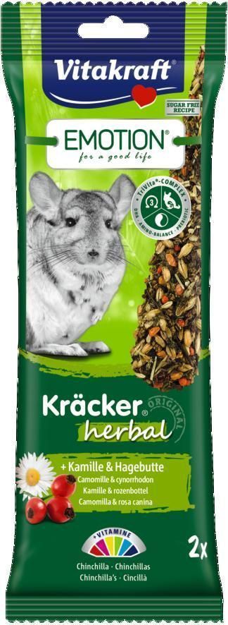 Крекеры для шиншилл Vitakraft Herbal, с ромашкой и шиповником, 2 шт33794 Крекеры для шиншилл Vitakraft Herbal, с ромашкой и шиповником, 2 шт33794Крекеры с инновационным Tri-Vita Complex: ДГК (докозагексаеновая кислота) для поддержания функции сердца, мозга, иммунной системы, пребиотик для здорового пищеварения и правильный баланс аминокислот, увеличивающий пищевую ценность.