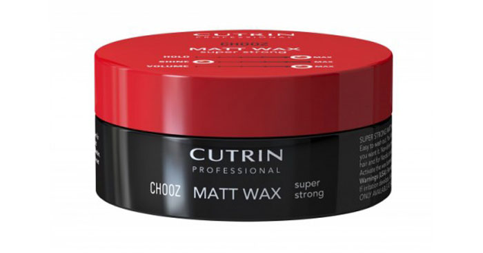 Cutrin Матовый воск экстра-сильной фиксации Choozism Matt Wax Super Strong, 100 мл12770 Cutrin Матовый воск экстра-сильной фиксации Choozism Matt Wax Super Strong, 100 мл12770Оптимальное решение для придания формы жестким коротким волосам. Обеспечивает максимальный уровень фиксации и долговременный объем без склеивания волос. Комбинация тщательно отобранных натуральных восков позволяет придать неповторимый матовый эффект. Сорбитол и глицерин оказывают увлажняющее действие. Позволяет изменять укладку в течение дня, легко смывается.