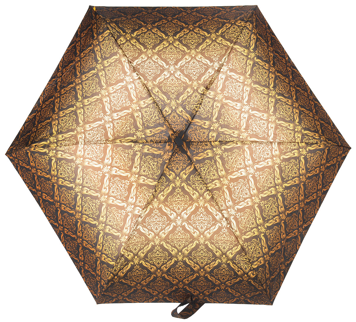 Зонт женский Zest, механический, 5 сложений, цвет: коричневый, желтый. 25518-2731