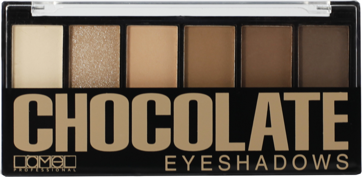 Lamel Professional Набор тени для век Chocolate 601, 6х1,7 г5060449184520 Lamel Professional Набор тени для век Chocolate 601, 6х1,7 г5060449184520Идеально подобрана палетка из 6 тонов теней, от светлого к темному. Палетка теней для полета твоей фантазии! Все 6 тонов высокопигментированы, легко наслаиваются и растушевываются, хорошо наносятся как сухим, так и влажным способом, и остаются стойкими на протяжении всего дня.