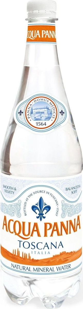 Acqua Panna вода минеральная негазированная гидрокарбонатная магниево-кальциевая, 1 лNST-12284230 Acqua Panna вода минеральная негазированная гидрокарбонатная магниево-кальциевая, 1 лNST-12284230Acqua Panna - экологически чистая природная минеральная вода. Она берет свое начало в знаменитом итальянском регионе Тоскана, что дает ей мягкий, сбалансированный и освежающий вкус. Вода проходит почти 15-летний путь сквозь скалы, обогащаясь минералами.Acqua Panna известна еще со времен эпохи Возрождения благодаря семейству Медичи, которое купило в начале 16 века виллу Панну – место рождения знаменитой воды. Вода Acqua Panna бутиллируется с 1564 года и с тех времен привлекает миллионы поклонников своим мягким, освежающим и утонченным вкусом Италии.Уникальные характеристики 100% натуральная водаНе подвергается химической обработкеТонкий вкус и легкая минерализация прекрасно подчёркивают вкус едыМожно употреблять без ограничения и в любом количествеИсточник полностью защищен и охраняется государствомИсточник: Панна - Скарперия и Сан Пиеро (Флоренция), Италия.