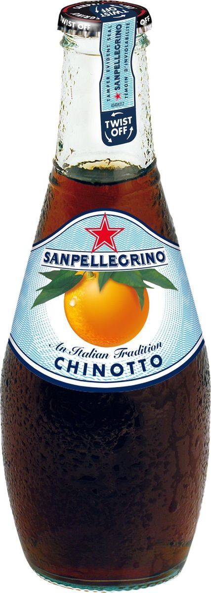 San Pellegrino Напиток сокосодержащий со вкусом померанца, 0,2 лNST-12293690 San Pellegrino Напиток сокосодержащий со вкусом померанца, 0,2 лNST-12293690Фруктовый напиток San Pellegrino - знаменитый во всем мире освежающий газированный напиток с соком фруктов, производится с 1930-х годов в Италии. Напиток содержит натуральный сок сочных и спелых сицилийских фруктов, собранных вручную, а низкое содержание углеводов и сахара делает напиток San Pellegrino доступным даже для тех, кто придерживается диеты. Основой для создания напитка служит минеральная вода, баланс между нежными пузырьками и ароматом придает напитку неповторимый вкус. Фруктовые напитки San Pellegrino отлично утоляют жажду и являются прекрасным дополнением к ежедневным трапезам. Согретые теплым итальянским солнцем фрукты дарят вам всю свою свежесть и аромат круглый год! 100% натуральные ингредиентыФрукты с острова СицилияОснова – минеральная водаСодержание сока – 16%, выше минимальной нормы, и чем у большинства конкурентовПониженное содержание сахараНатуральный вкус и аромат.