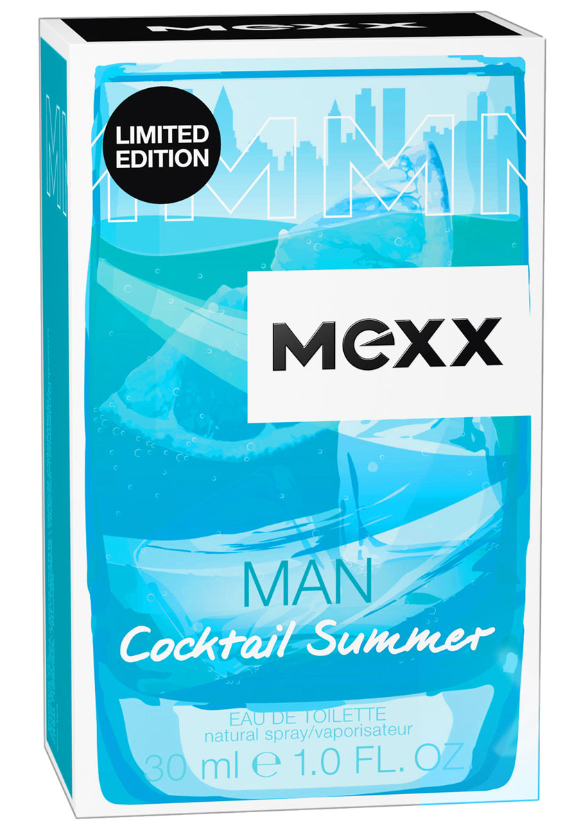 Mexx Cocktail Summer Man М Туалетная вода 30 мл8005610372778 Mexx Cocktail Summer Man М Туалетная вода 30 мл8005610372778Лето – это не только путешествия в жаркие страны. Мы знаем, как наслаждаться летом, не выезжая из города: вечером после рабочего дня солнце еще ярко светит, и мы отдыхаем, потягивая прохладные коктейли. Лето 2017 будет коктейльным!