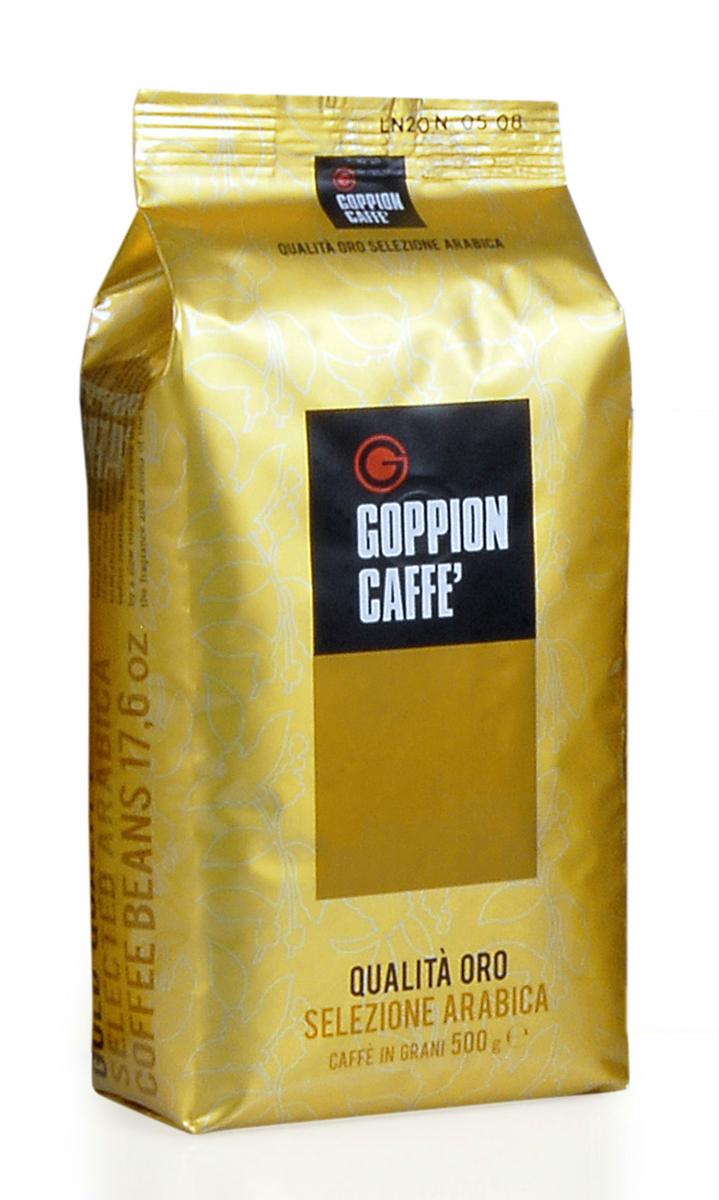 Goppion Caffe Qualita Oro кофе в зернах 1 кг8009360002718 Goppion Caffe Qualita Oro кофе в зернах 1 кг8009360002718Смесь 100% арабики из Бразилии и Центральной Америки. Богатый насыщенный вкус и аромат, с шоколадным послевкусием и густой крема. Утонченный сбалансированный вкус подчеркнут приятной фруктовой ноткой, типичной для Центральноамериканского кофе.