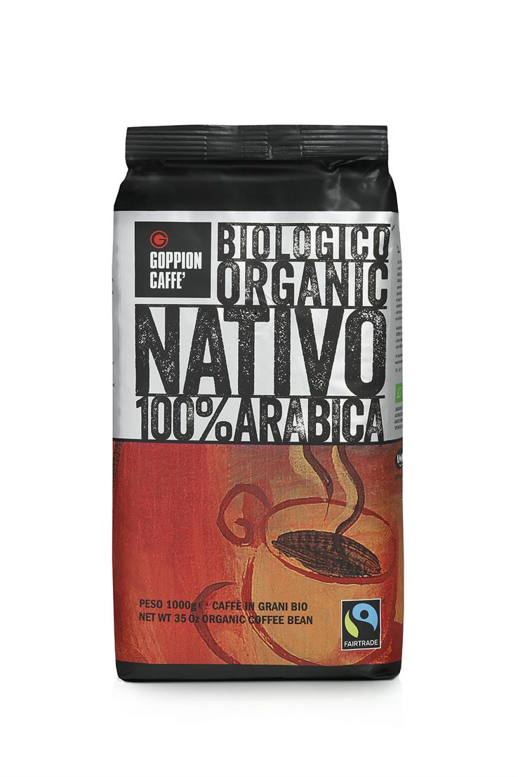 Goppion Caffe Nativo кофе в зернах, 1 кг8009360480110 Goppion Caffe Nativo кофе в зернах, 1 кг8009360480110Смесь состоит из 100% Арабики из Центральной Америки. Данный продукт является экологически чистым (сертифицированный органический продукт). Сертифицированный кофе FAIRTRADE (Справедливая торговля). Напиток обладает великолепным ароматом и имеет легкую консистенцию. Пониженное содержание кофеина.