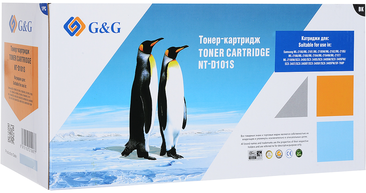 G&G NT-D101S тонер-картридж для Samsung ML-2160/2161/2162/2165/2166/2168/SCX-3400/3405