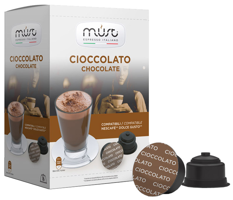 MUST DG Cioccolato какао капсульный, 16 шт8056370761371 MUST DG Cioccolato какао капсульный, 16 шт8056370761371MUST DG Cioccolato - великолепный тонизирующий какао-напиток с неповторимым шоколадным вкусом. Стандарт капсул - Dolce Gusto.