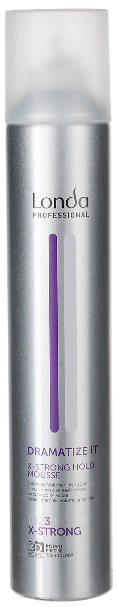 LC СТАЙЛИНГ Пена NEW экстрасильной фиксации DRAMATIZE IT 500 мл0990-81545270 LC СТАЙЛИНГ Пена NEW экстрасильной фиксации DRAMATIZE IT 500 мл0990-81545270Профессиональная пена Londa Dramatize для укладки экстрасильной фиксации с микрополимерами 3D-Sculpt для увлажнения волос и придания им объема на срок до 24 часов. Обладает теплозащитными свойствами. Характеристики:Объем: 500 мл. Производитель: Германия. Товар сертифицирован.