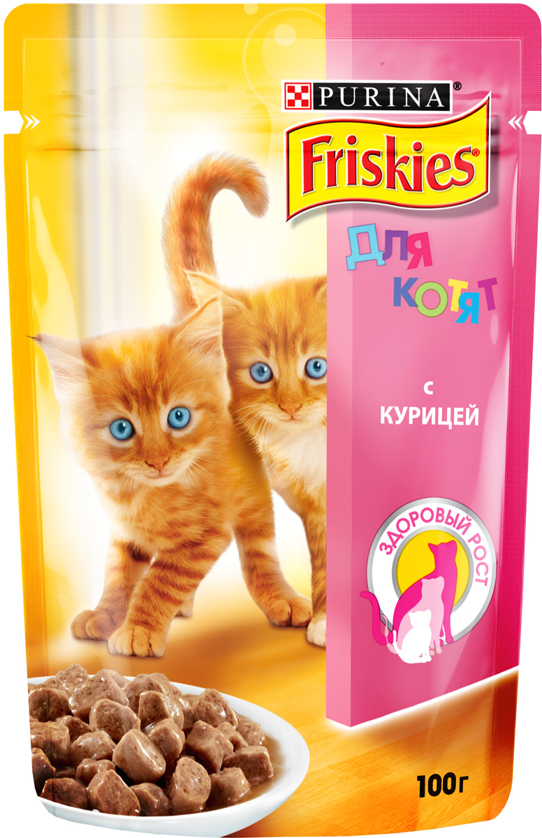Консервы для котят Friskies, с курицей, 100 г12227682 Консервы для котят Friskies, с курицей, 100 г12227682Корм Friskies для котят является полнорационным сбалансированным питанием, которое содержит все основные питательные вещества, витамины и минеральные вещества, необходимые для перехода от материнского молока к твердой пище.Состав: мясо и продукты его переработки (26%, из которых курица 4%), злаки, рыба и продукты ее переработки, минеральные вещества, сахара, витамины.Гарантированные показатели: белок 8,0%, жир 4,5%, сырая клетчатка 0,1%, сырая зола 2,0%, влажность 80,0%.Добавленные вещества: витамин А - 850 МЕ/кг, витамин D3 - 130 МЕ/кг, железо - 30 мг/кг, йод - 0,38 мг/кг, медь - 3,4 мг/кг, марганец - 6,0 мг/кг, цинк - 49 мг/кг.Товар сертифицирован.