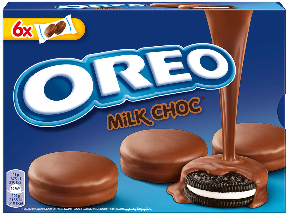 Oreo Milk chocolate, сладкое сухое печенье-сэндвич, 246 гУУ-00000147 Oreo Milk chocolate, сладкое сухое печенье-сэндвич, 246 гУУ-00000147Восхитительное печенье Oreo стало в разы лучше: оно больше, внутри по-прежнему любимая ванильная прослойка, а сверху оно покрыто отличным молочным шоколадом.
