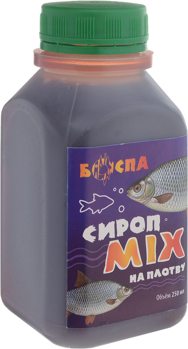 Жидкий ароматизатор для рыбалки Боспа Микс на плотву, 250 млЖК/Сир/Плт Жидкий ароматизатор для рыбалки Боспа Микс на плотву, 250 млЖК/Сир/ПлтСироп- усилитель вкуса Боспа придает прикормке усиленную ароматику, это быстрее привлечет рыбу в точку ловли. Ассортимент позволяет выбрать аромат на любую рыбу и специфику ловли.Сироп заливается в процессе замеса в прикормочную смесь, так же можно разбавить с водой и увлажнить прикорм.