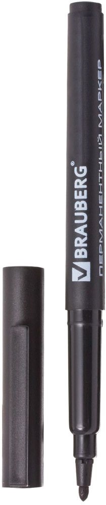 Brauberg Маркер перманентный ClassicLine цвет черный150296 Brauberg Маркер перманентный ClassicLine цвет черный150296Перманентный маркер Brauberg ClassicLine предназначен для письма на любой поверхности.Заправлен водостойкими чернилами.Тонкий фетровый наконечник характеризуется повышенной износостойкостью.Цвет корпуса и колпачка соответствует цвету чернил.Ширина линии письма - 1 мм.