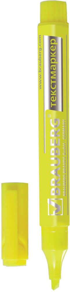 Brauberg Маркер Energy цвет лимонный150482 Brauberg Маркер Energy цвет лимонный150482Маркер Brauberg Energy предназначен для выделения текста на бумаге любого типа, включая факс-бумагу.Заправлен светоустойчивыми чернилами, которые не выцветают даже на открытом солнце и не заметны при передаче текста по факсу.Прочный износоустойчивый наконечник скошенной формы позволяет проводить линии различной толщины.Ширина линии письма: 1-3 мм.Цвет чернил - лимонный.Нестираемый.