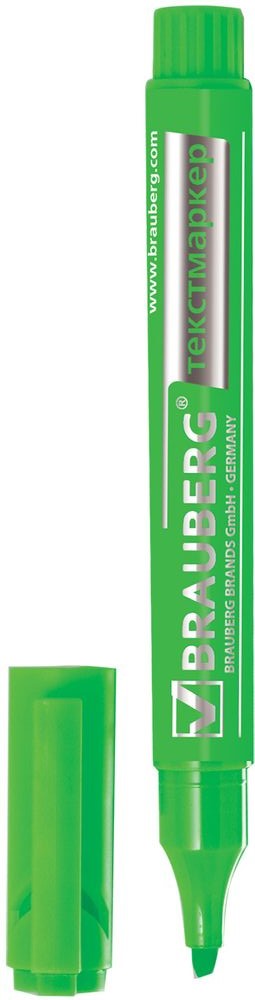 Brauberg Маркер Energy цвет зеленый150483 Brauberg Маркер Energy цвет зеленый150483Маркер Brauberg Energy предназначен для выделения текста на бумаге любого типа, включая факс-бумагу.Заправлен светоустойчивыми чернилами, которые не выцветают даже на открытом солнце и не заметны при передаче текста по факсу.Прочный износоустойчивый наконечник скошенной формы позволяет проводить линии различной толщины.Ширина линии письма: 1-3 мм.Нестираемый.