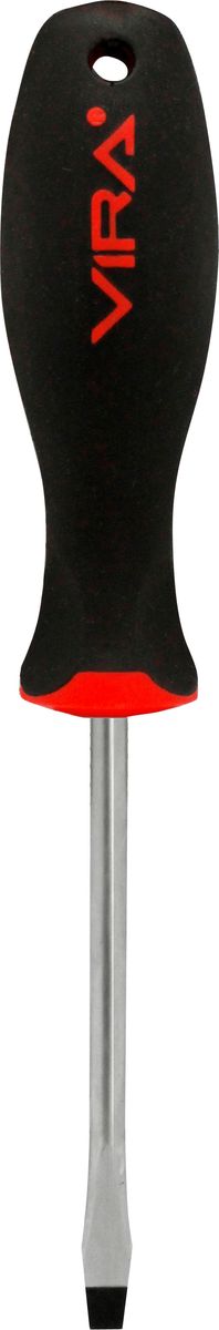 Отвертка Vira, прямая, SL6,5 х 150 мм. 391134391134 Отвертка Vira, прямая, SL6,5 х 150 мм. 391134391134Отвертка Vira с эргономичной двухкомпонентной ручкой предназначена для монтажа и демонтажа резьбовых соединений. Простота и удобство отвертки сочетается с высоким качеством и прочностью стержня. Она превосходно справляется с любыми нагрузками, прекрасно подойдет как для профессионального использования, так и для решения бытовых задач. Наконечник намагничен, чтобы облегчить работу с мелкими деталями. Инструмент выполнен в уникальном дизайне и обладает неповторимой формой, идеально подходящей для любого типа кисти. Эргономичная ручка не только удобно лежит в руке, но еще и обеспечивает высокий крутящий момент, а антискользящее покрытие помогает крепко удерживать инструмент в любых рабочих условиях.Рукоятка отвертки оснащена дополнительным отверстием, которое используется для воротка в случае, если необходимо приложить дополнительные усилия.