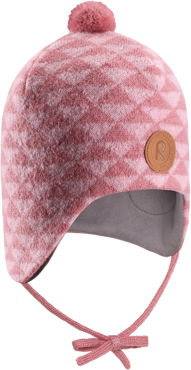 Шапка-бини для девочки Reima Kauris, цвет: розовый. 5184344320. Размер 46