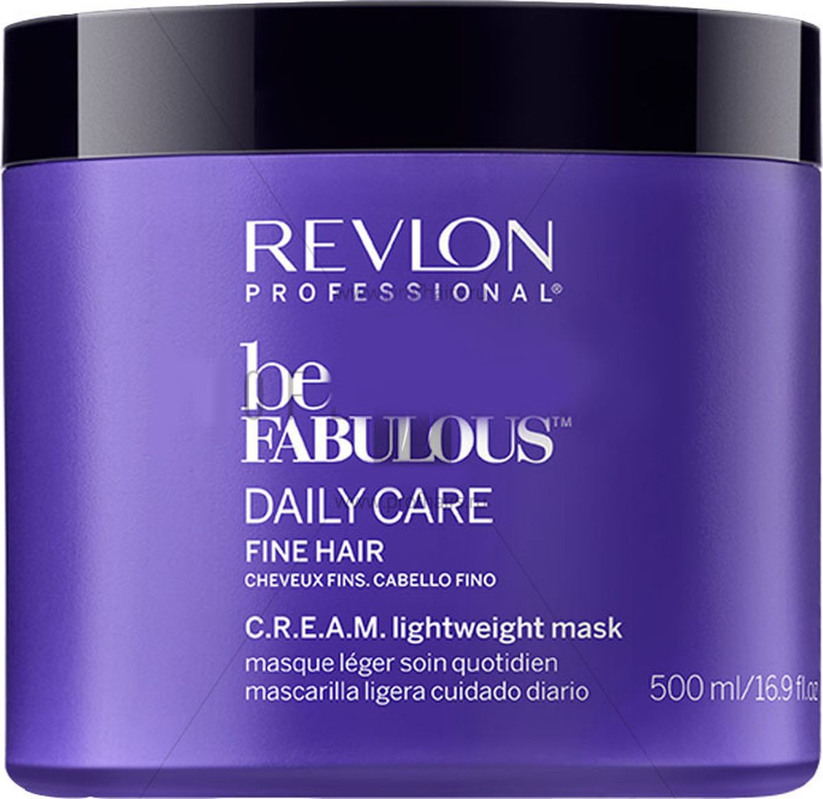 Revlon Professional Be Fabulous C.R.E.A.M. Mask For Fine Hair Маска для тонких волос, 500 мл7222477000 Revlon Professional Be Fabulous C.R.E.A.M. Mask For Fine Hair Маска для тонких волос, 500 мл7222477000Мультиухаживающая маска для тонких волос испанского бренда Revlon Professioanal. Содержит QUATERNIUM-22, кератин, пантенол, витамин Е и бетаин. Предназначена для частого применения, обладает мультиухаживающим эффектом: обеспечивает сохранение цвета (за счет комплекса УФ-фильтров), восстановление (кератин в составе), блеск без утяжеления (благодаря пантенолу), антивозрастной эффект (витамин Е) и увлажнение (бетаин). Имеет приятное сочетание ароматов бергамота, мускуса, фрезии.Применение: нанести небольшой объем маски для тонких волос Revlon, оставить на 3-5 минут, тщательно промыть теплой водой. Для достижения эффекта профессионально ухоженных сияющих волос рекомендуется дополнительное использование очищающего шампуня и кондиционера для тонких волос серии Be Fabulous Cream Revlon.Объем: 500 мл